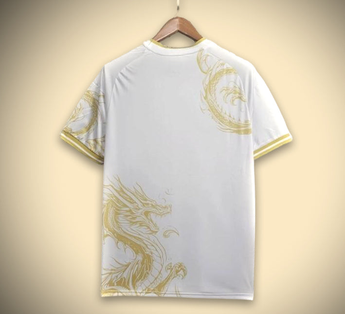 Maglia tifoso Real Madrid concept premium con motivo drago dorato edizione limitata
