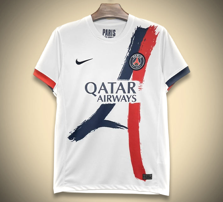 Maglia Paris Saint-Germain Away Edizione Bianca 2024-2025 vista frontale