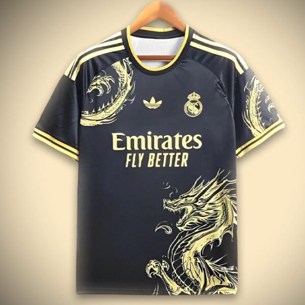 Maglia Concept Real Madrid Dragon Oro Edizione 2024-2025