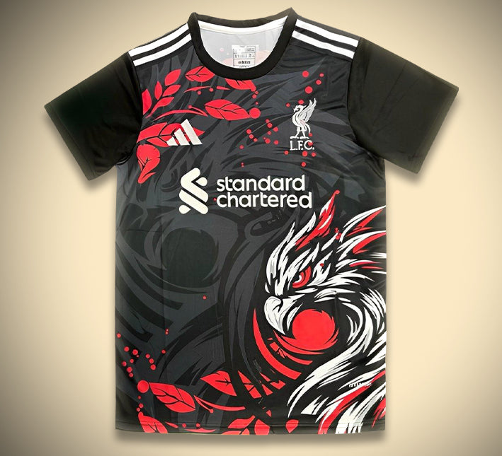 maglia da calcio concept Liverpool nera edizione 2024 2025
