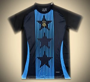 Maglia pre partita Argentina 2024 blu e bianca per allenamento calcio
