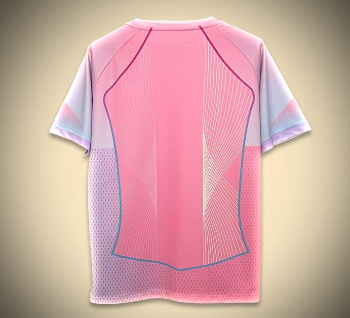 T-shirt da calcio rosa per supporter FC Barcellona design concept