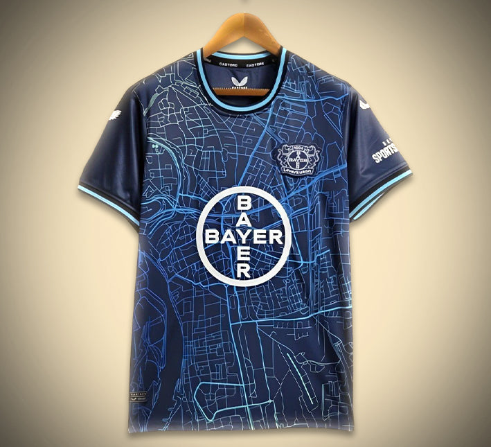 maillot-de-football-bayern-04-leverkusen-bleu-design-concept-collection-2425 Maglia da calcio Bayern 04 Leverkusen blu design concept collezione 2425