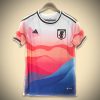 Maglia da calcio ispirata al Giappone colori rosa e blu edizione concept