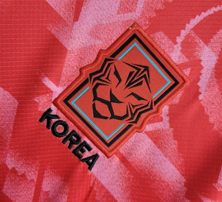 maillot-domicile-equipe-de-coree-du-sud-saison-2024-rouge Maglia Home squadra della Corea del Sud stagione 2024 rossa