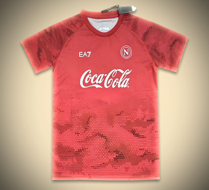 maillot-dentrainement-napoli-rouge-saison-2425-tenue-sportive-de-football maglia d'allenamento Napoli rosso stagione 2425 tenuta sportiva da calcio