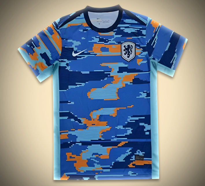 Maglia Paesi Bassi Pre-partita 2024 vista frontale