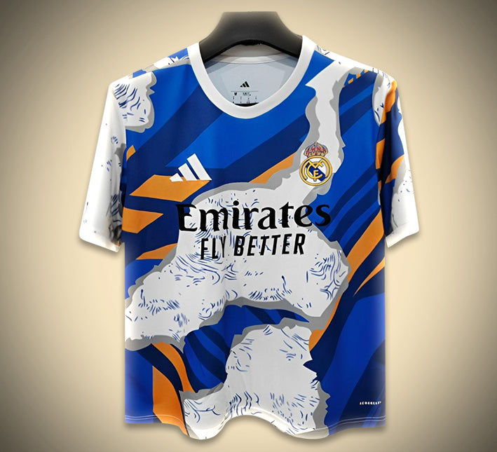 Maillot de football concept Real Madrid édition motif abstrait saison 2025 2026