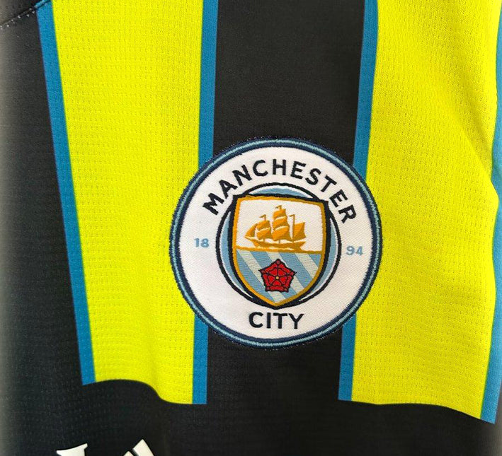 tenue-de-football-manchester-city-jersey-away-2024-2025-pour-supporter Tenuta da calcio Manchester City jersey away 2024 2025 per tifoso