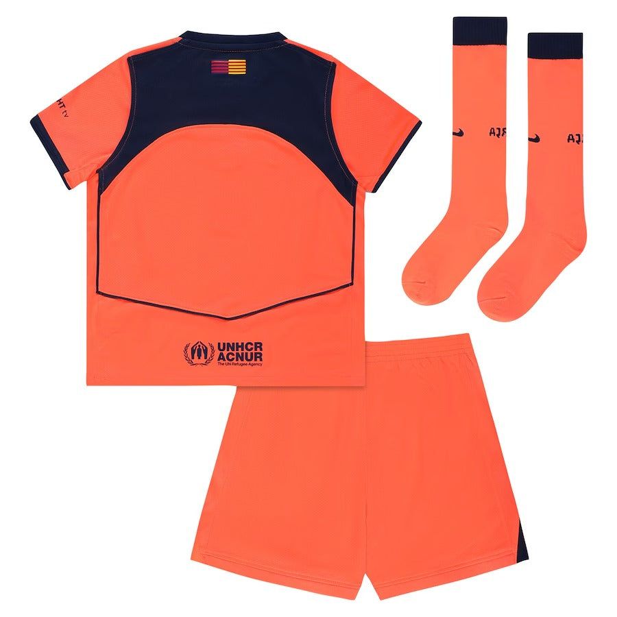 Tenuta bambino FC Barcellona maglia third stagione 2025 2026 con pantaloncini