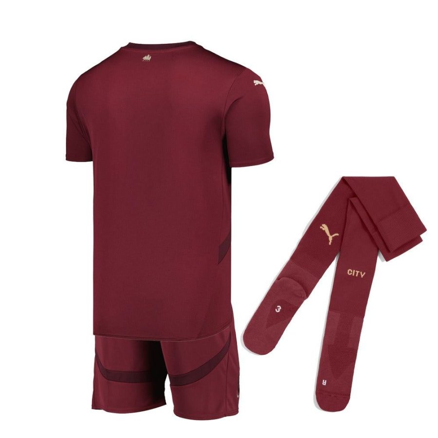 Set bambino Manchester City terza maglia stagione 2024 2025 con pantaloncini