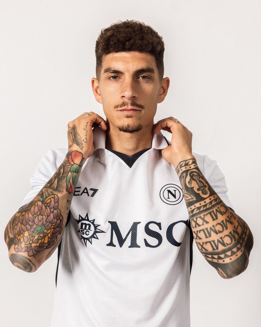 Maglia da calcio SSC Napoli versione away 2024 2025 con stemma del club