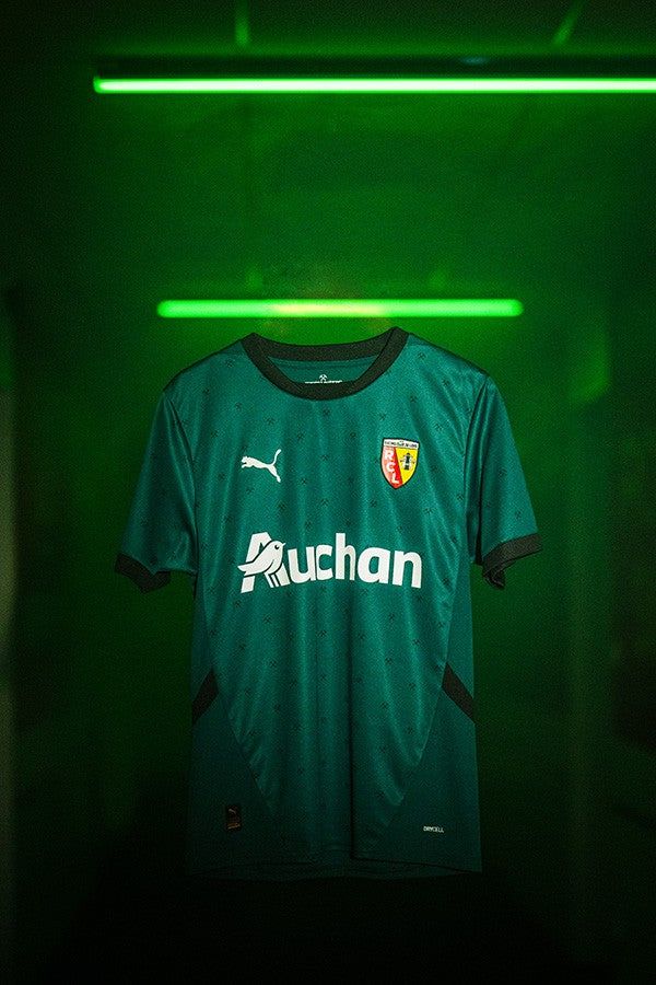 maglia da calcio RC Lens away colori del club sangue e oro