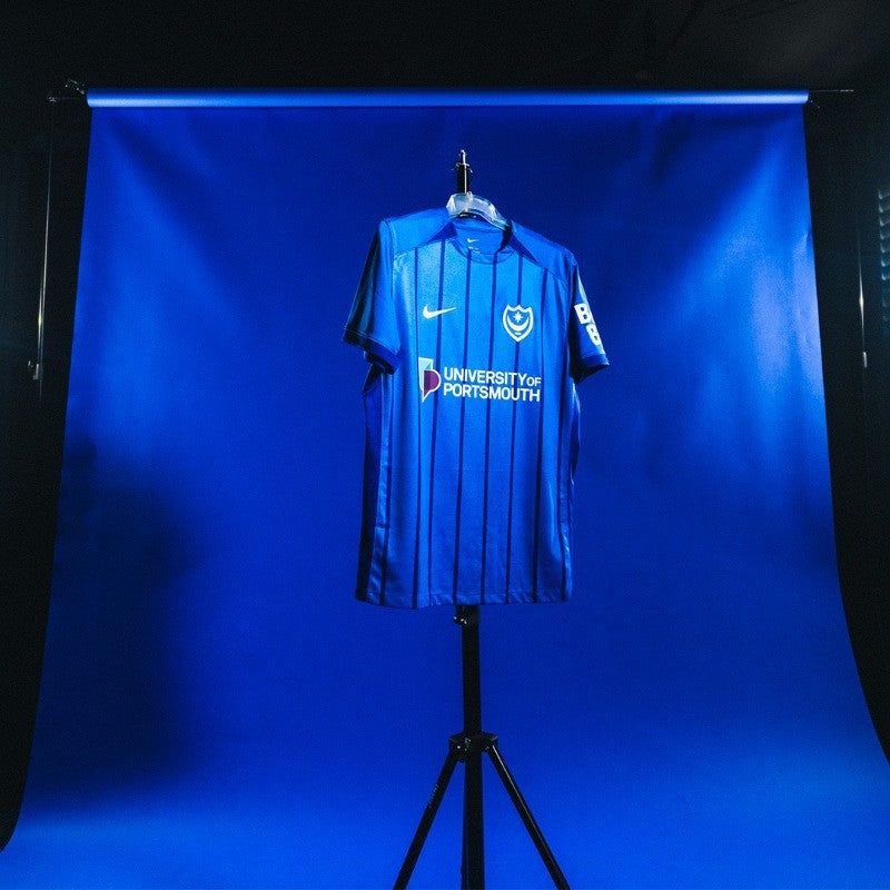 jersey home Portsmouth FC nuova maglia da tifoso in tessuto traspirante