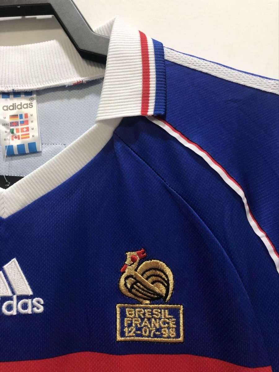 Maglia retro Francia 1998 home stile vintage calcio