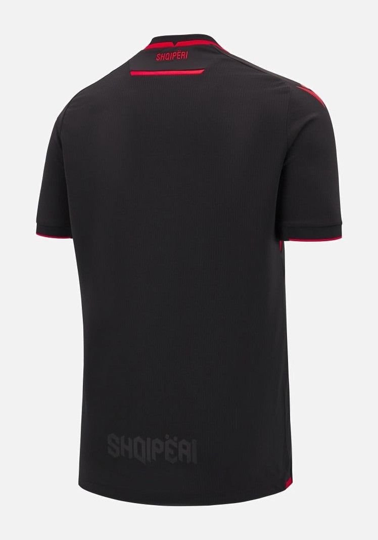 maglia da calcio Albania terza tenuta 2025 rossa e nera