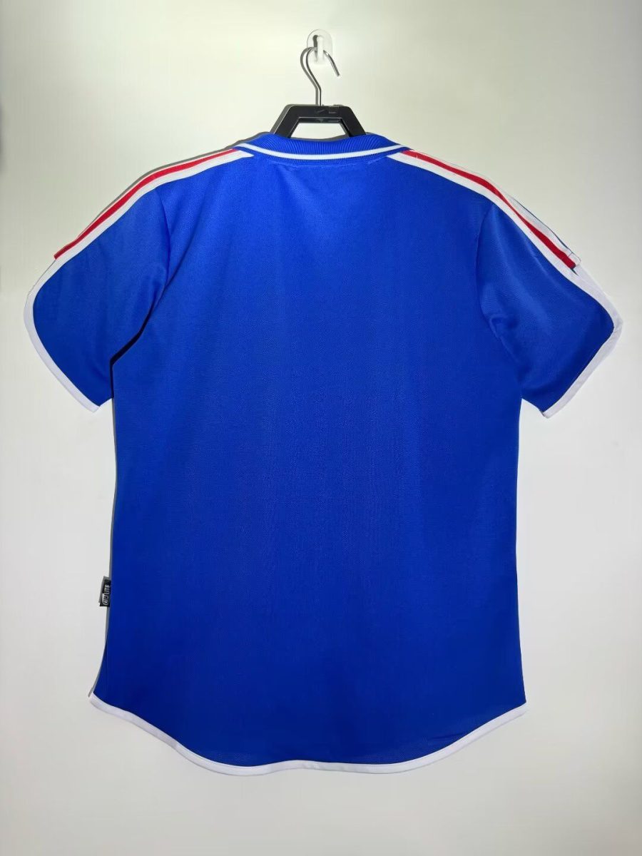 maglia da calcio squadra di Francia home stagione duemila colletto tricolore