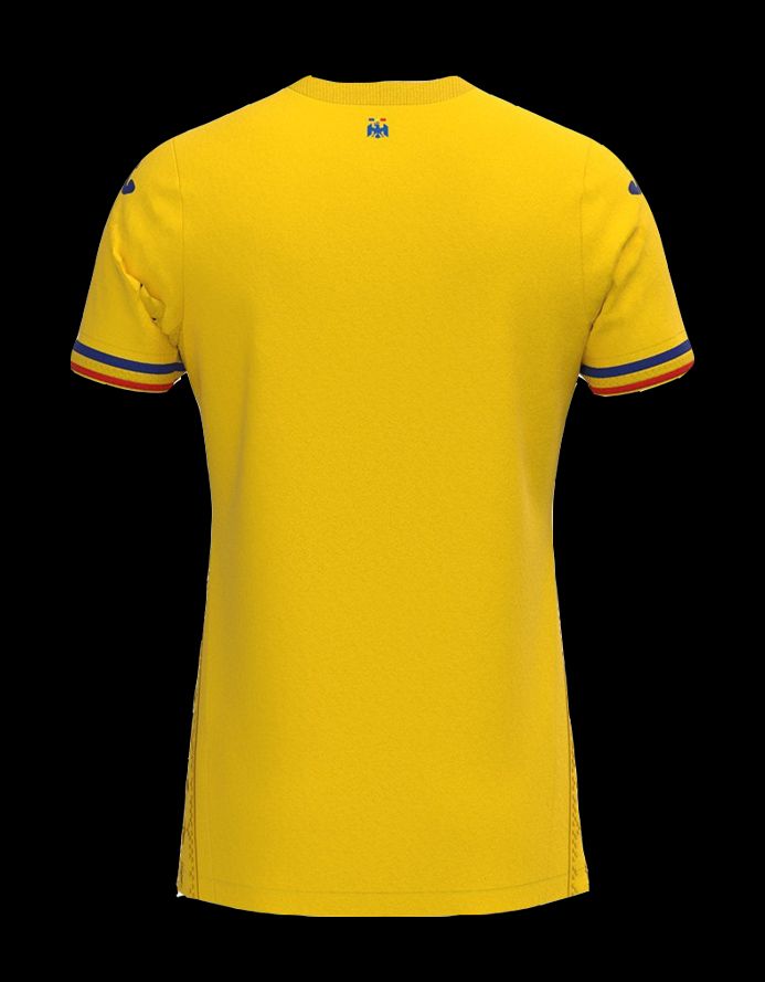 maglia da calcio Romania home stagione 2023 2024 rosso giallo blu