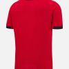 maglia home Albania 2025 rossa e nera con stemma della selezione