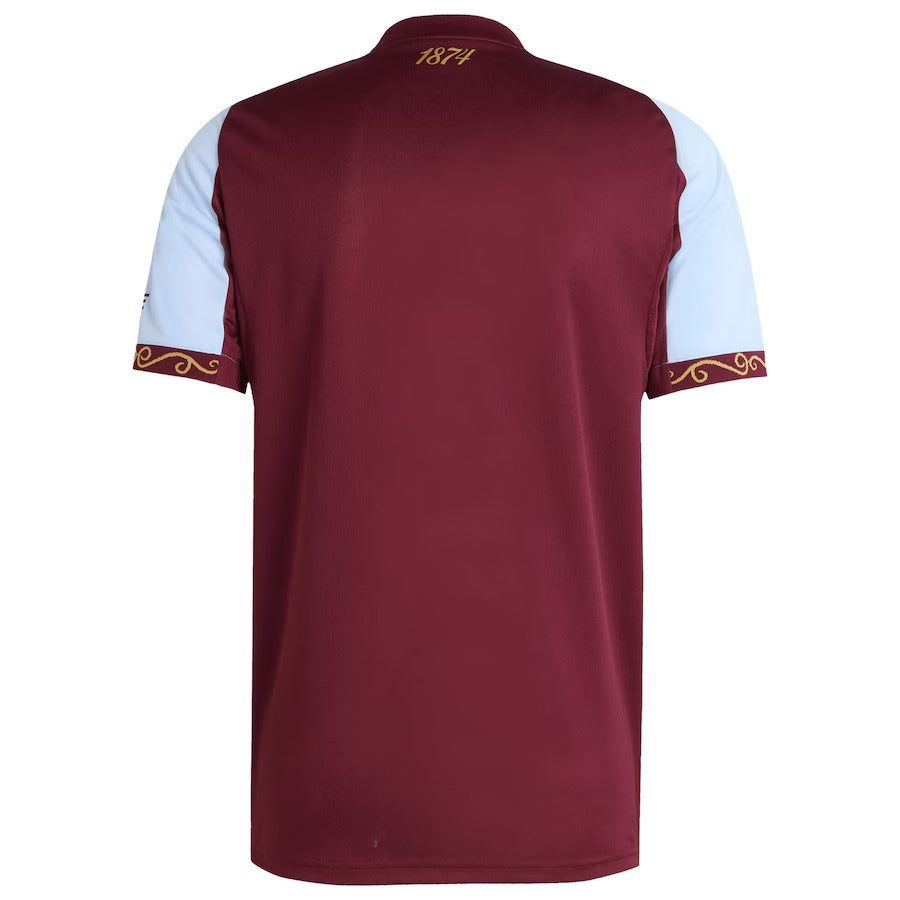 maillot-domicile-aston-villa-saison-2025-2026-tenue-officielle-claret-et-bleu Maglia Home Aston Villa stagione 2025 2026 tenuta ufficiale claret e blu