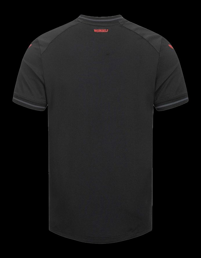 maillot-domicile-bayer-leverkusen-saison-2023-2024-rouge-et-noir-football Maglia Home Bayer Leverkusen stagione 2023 2024 rossa e nera calcio