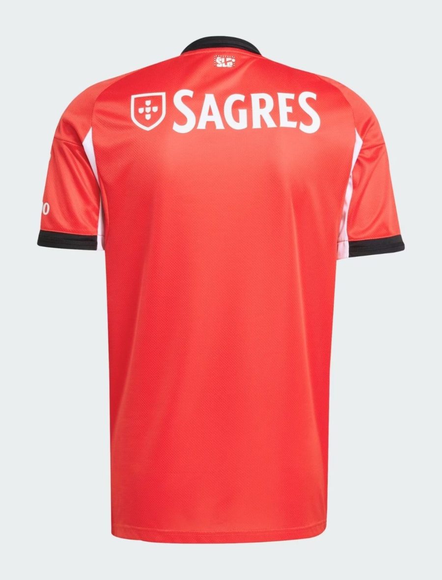maillot-domicile-benfica-manches-courtes-saison-2025-2026-rouge-officiel maglia home Benfica maniche corte stagione 2025 2026 rossa ufficiale