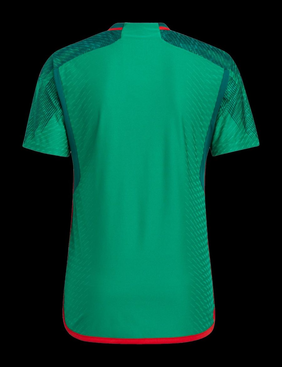 maglia Home squadra Messico Mondiale 2022 maglia calcio rossa e verde
