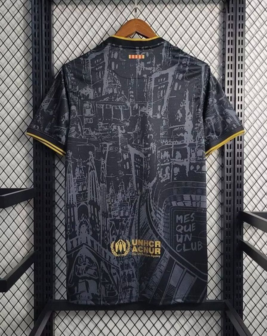 maglia Home FC Barcelona design cityscape stagione duemilaventicinque duemilaventisei