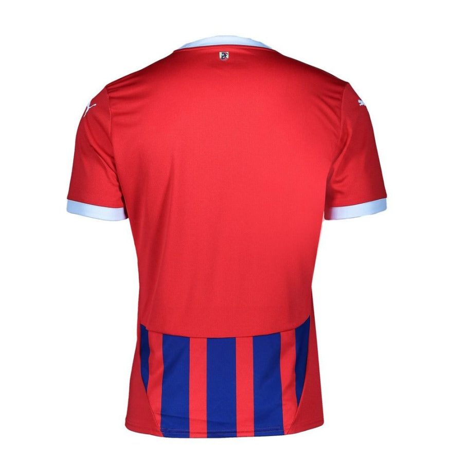 maillot-domicile-fc-heidenheim-saison-2024-2025-rouge-et-bleu maglia Home FC Heidenheim stagione 2024 2025 rosso e blu