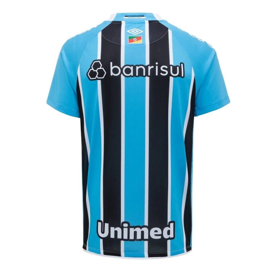 maillot-domicile-gremio-fbpa-2025-bleu-noir-et-blanc-avec-ecusson-officiel maglia Home Gremio FBPA 2025 blu nero e bianco con stemma ufficiale