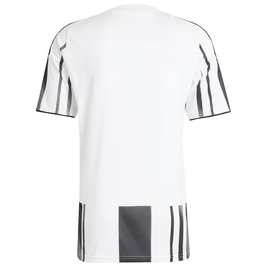 maglia home Juventus stagione duemilaventicinque duemilaventisei tenuta ufficiale bianco e nero