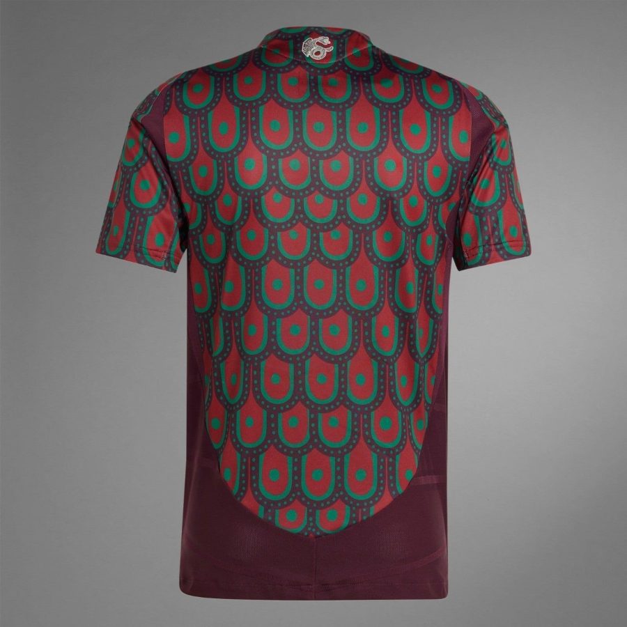 maillot-domicile-mexique-football-saison-2024-vert-et-rouge-officiel maglia Home Messico calcio stagione 2024 verde e rossa ufficiale