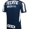 maglia home Rayados Monterrey stagione 2024 2025 jersey calcio rigato blu bianco
