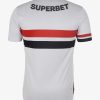 maillot-domicile-sao-paulo-fc-saison-2025-jersey-officiel-blanc-rouge-noir Maglia home Sao Paulo FC stagione 2025 jersey ufficiale bianca rossa nera