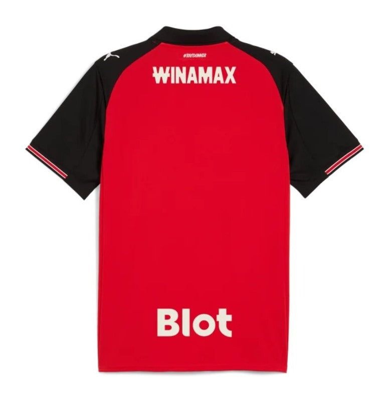 Maglia Home Stade Rennais stagione 2025 2026 rossa e nera calcio