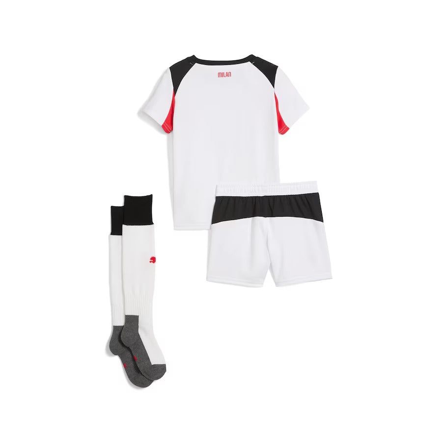 Maglia bambino AC Milan away stagione 2025 2026 con pantaloncini