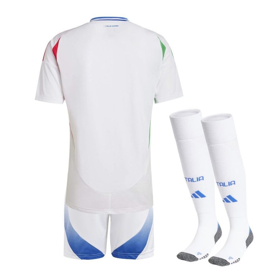 maillot-enfant-italie-exterieur-2024-bleu-pour-tenue-de-football maglia bambino italia away 2024 blu per tenuta di calcio