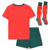 maillot-enfant-portugal-domicile-saison-2025-rouge-et-vert maglia bambino Portogallo home stagione 2025 rossa e verde
