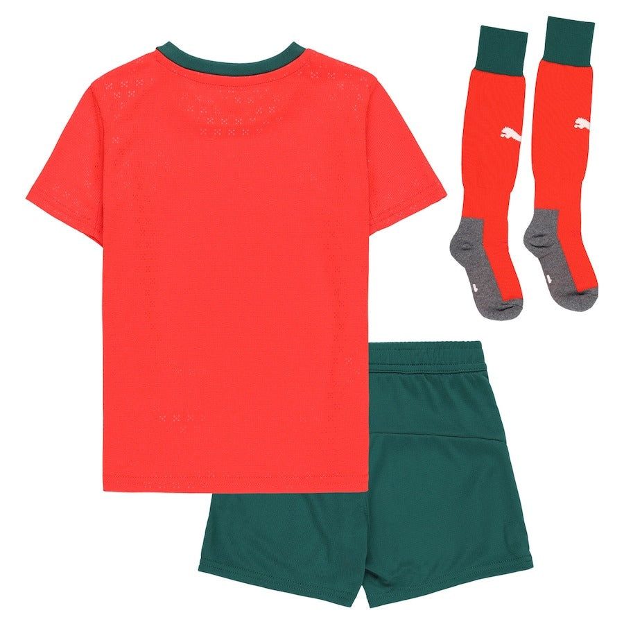 maillot-enfant-portugal-domicile-saison-2025-rouge-et-vert maglia bambino Portogallo home stagione 2025 rossa e verde