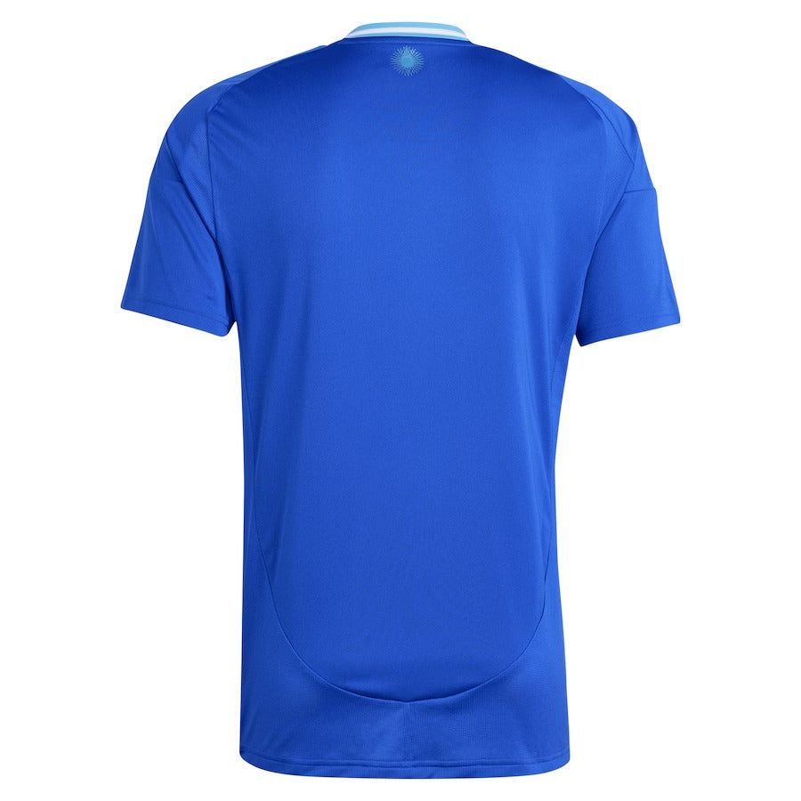 maglia Away Argentina stagione duemilaventiquattro blu marino e bianca tenuta di calcio