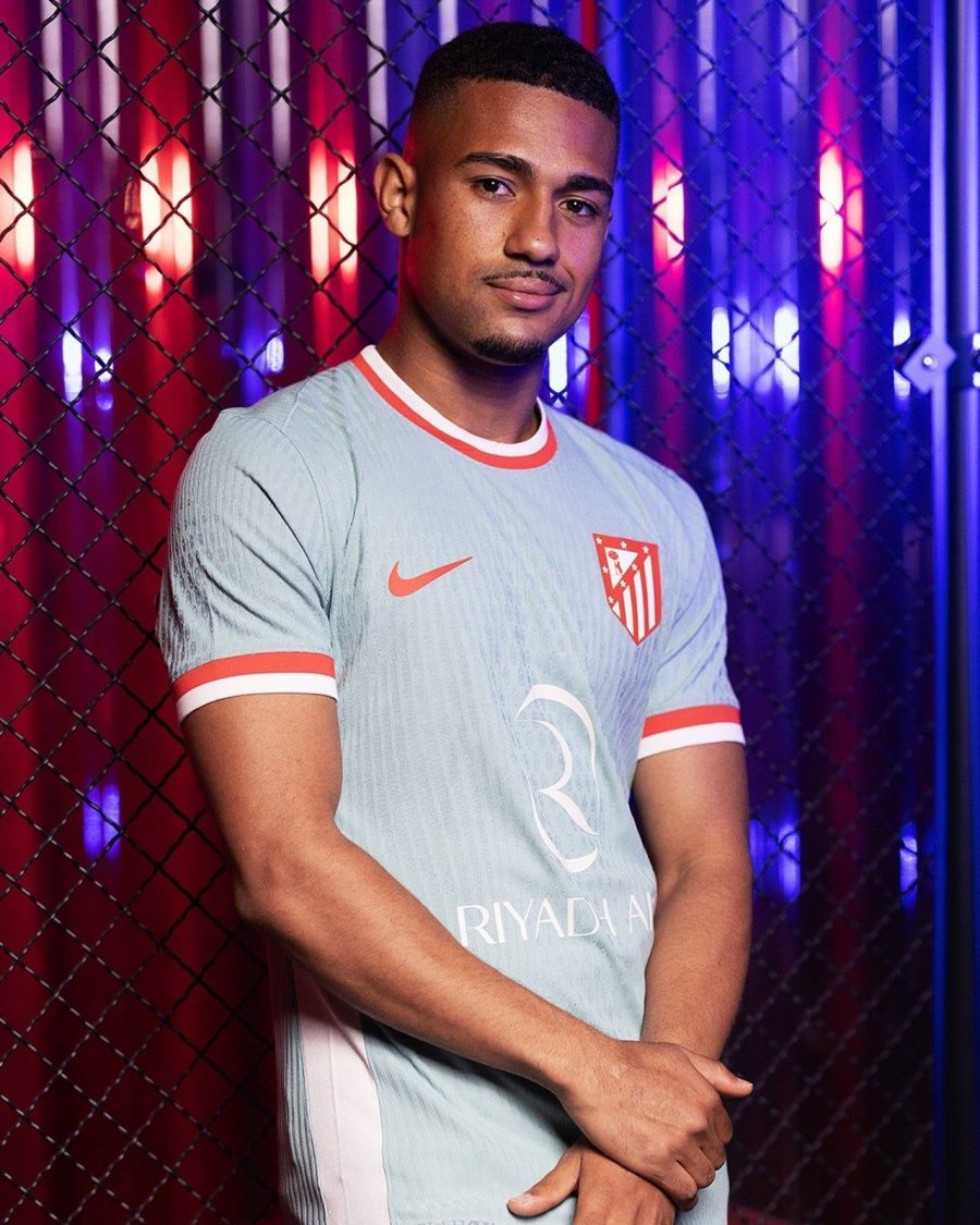 maillot-exterieur-atletico-madrid-saison-2024-2025-tenue-officielle maglia Away Atletico Madrid stagione 2024 2025 divisa ufficiale