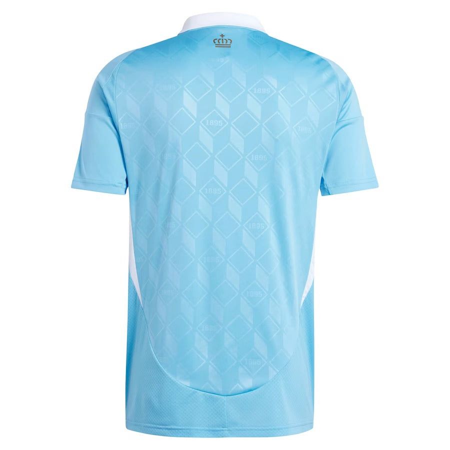 maglia away Belgio 2024 tenuta ufficiale squadra nazionale rosso nero giallo