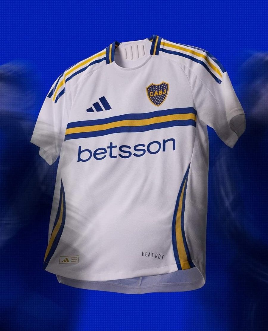 maillot-exterieur-boca-juniors-saison-2024-2025-bleu-et-jaune maglia Away Boca Juniors stagione 2024 2025 blu e giallo