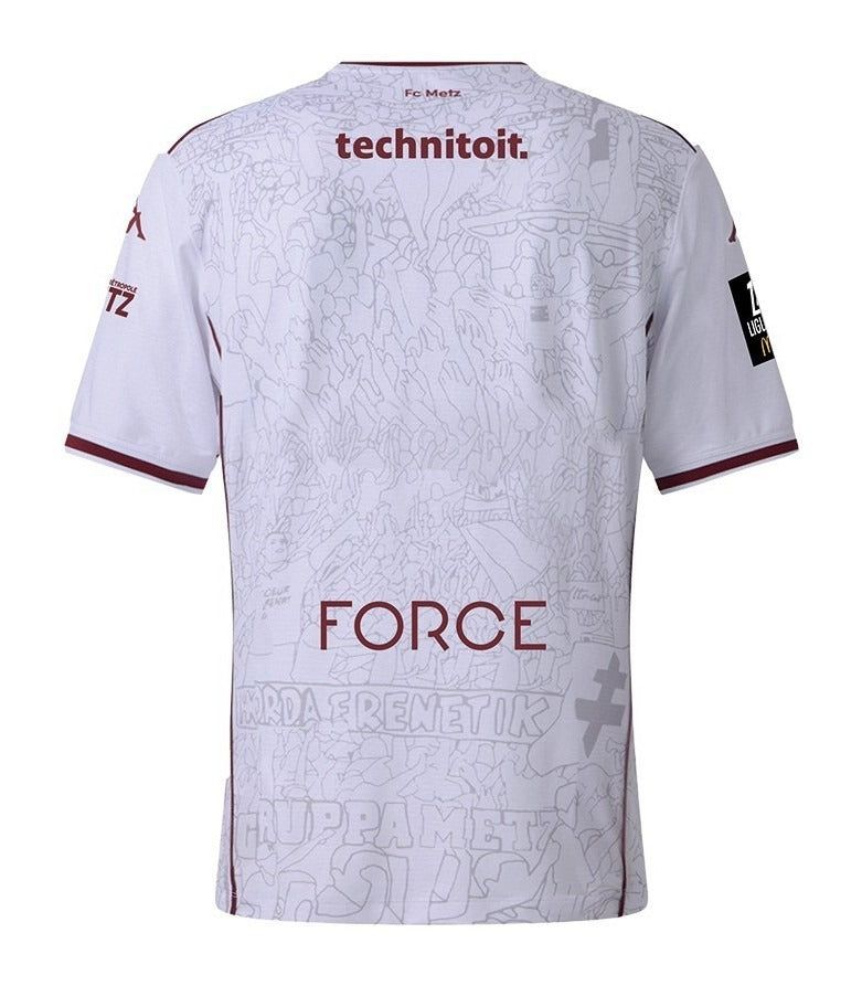 Maglia away FC Metz stagione 2025 2026 tenuta ufficiale tifoso granata