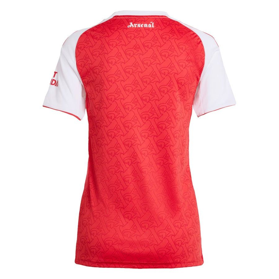 maillot-femme-arsenal-domicile-saison-2025-2026-rouge-et-blanc maglia donna Arsenal home stagione 2025 2026 rossa e bianca