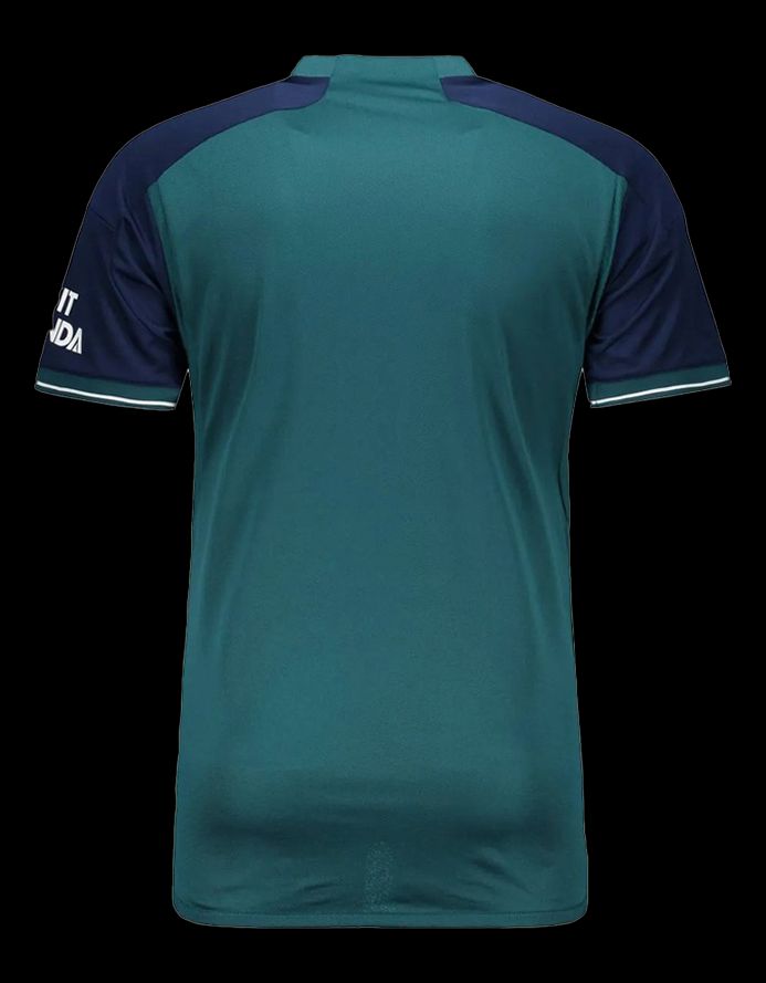 Maglia Third Arsenal stagione duemilaventitre duemilaventiquattro tenuta Away rossa e blu marino