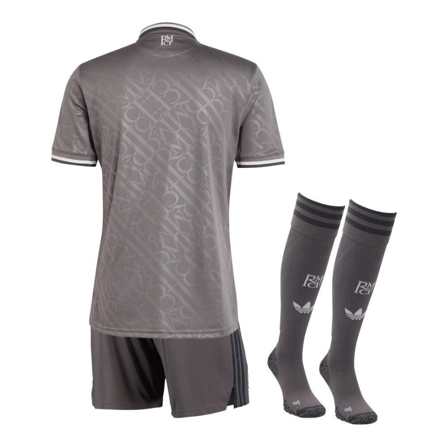 tenuta calcio bambino Real Madrid terza maglia stagione 2024 2025 con pantaloncini
