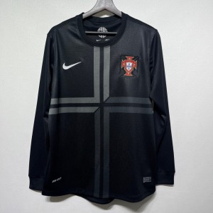 Maglia Portogallo Away 2012 Retro Maniche Lunghe