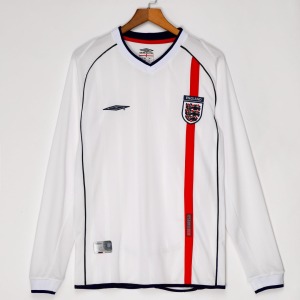 Maglia Inghilterra Home 2002 Maniche Lunghe Retro