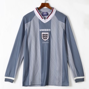 Maglia Inghilterra Away 1996 Retro Maniche Lunghe